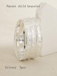 7 chiếc vòng tay đính kim cương xếp chồng phong cách hoàng gia cổ điển dành cho trẻ em từ 3-9 tuổi - Một cỡ - Xem 13