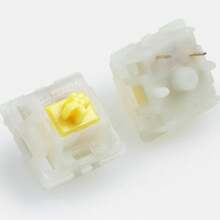 GATERON KS-3X1 Milky Yellow Pro V2 Pre-Lubed 5 Pin 50gf LED RGB Linear Switches For MX Mechanical Keyboard - Milky Yellow Pro V2 - View 3