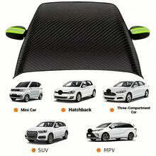 1pc Car Snow Cover Frost And Snow Protection Front Windshield Sunshade Thickened Windscreen Frost-Proof Magnetic Snow Cover Car Cover