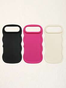 3 件多巴胺波浪纹手机壳，适用于 和 Galaxy 16、16 Pro Max、16 Pro、16 Plus，白色、黑色、粉色 - 彩色 - 查看 50