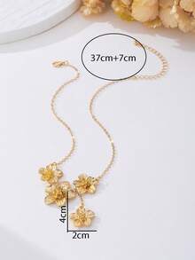 1 colier elegant cu pandantiv floral, potrivit pentru călătorii/festivaluri de muzică, accesoriu versatil