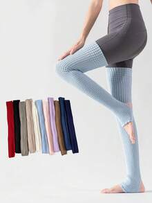 1/2/3 Pairs Women/Men Colorful Long Knee Warmers, Autumn/Winter Leg Warmers For Sports, Yoga, Pilates, Prevent Cold Legs, Cozy - Multicolor - View 5