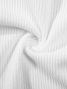 男士休闲时尚日常百搭条纹衬衫，秋季长袖上衣 - 白色 - 查看 11