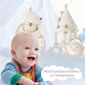 1 sztuka wielofunkcyjnej zabawki z sznurkiem dla mężczyzn i kobiet, zawieszka do wózka dziecięcego, zabawka do nauki chwytu, dzwonek i muzyka do podciągania, odpowiednia jako prezent dla noworodków