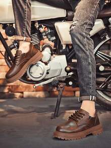 Herren Lässig/Business/Formelle Schuhe, Neuer britischer Stil vielseitige Dicksohlen Leder Sneaker - Verschiedenfarbig - Übersicht 7