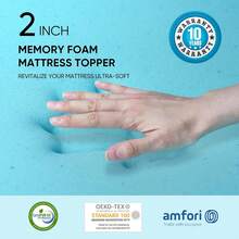 4 Inch Memory Foam Mattress Topper Queen Size, Dual Layer Mattress Pad,2 Inch Gel Memory Foam Plus 2 Inch Pillow Top Cover With 8-21 Inch Deep Pocket