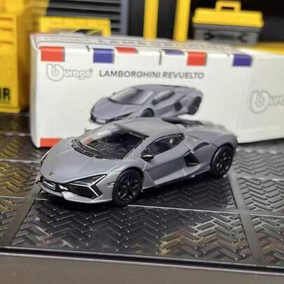 Burago 1:64 比例合金压铸汽车模型收藏品，奔驰、福特、凯迪拉克、雪佛兰官方授权复制品，收藏级赛车玩具，男士生日礼物