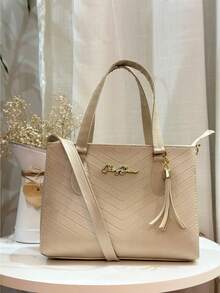 Women Tote Bags - Màu be - Xem 3
