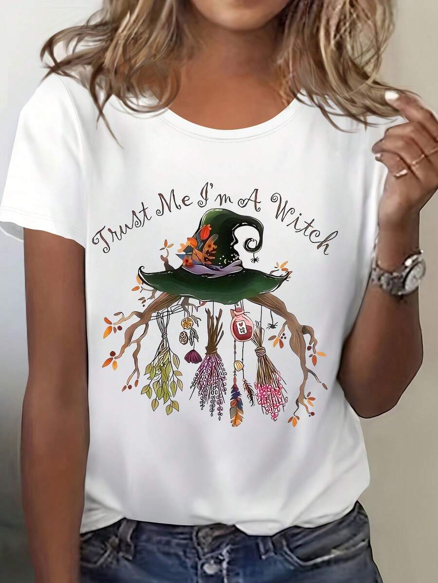 Trust Me I'm A Witch Unisex T-Shirt Hat - White - View 1