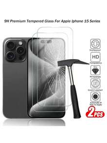 2 件屏幕保护膜适用于 6 7 8 11 12 13 14 16 15 Pro Max 防爆高清屏幕保护膜适用于 15 ProMax 生日、家人、朋友礼物钢化玻璃、手机屏幕保护膜、手机配件 - 無色 - 查看 17