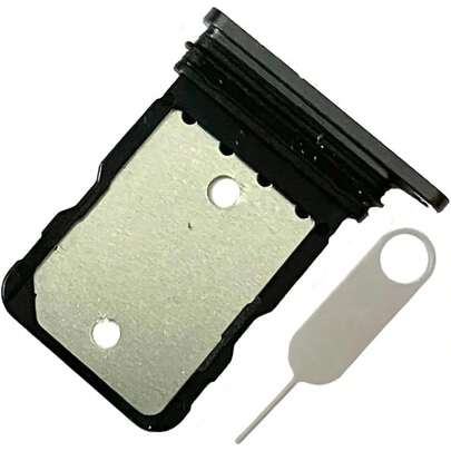 SIM Card Single Tray Slot Holder Parts Replacement For Google Pixel 8 Incl Card Ejector Pin (Black)