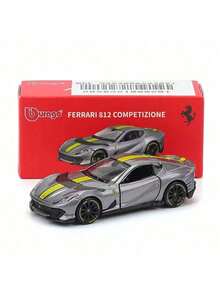 Burago 1:64 Scale Ferrari Series Racing Car Model, Children Mini Diecast Replica Car, Small Alloy Collectible Car Model, New Year Christmas Birthday Gift - 812 COMPETITION-gREY - View 5