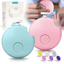 Tinabless 1pc Gentle Electric Nail Trimmer | Kids Nail Clipper | Automatic Nail File, 6 Grinding Heads, Nail Clipper And Nail File Tool For Fingernails And Toenails, Easily And Gently Trims Nails