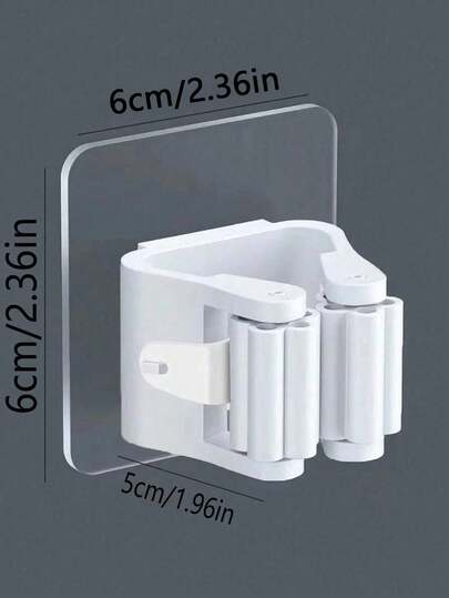 Set de 6 ganchos de pared creativos para colgar y almacenar trapeadores, escobas, ideales para baño, cocina, jardín, organización de herramientas de limpieza (6/4/3/2/1 piezas, color aleatorio)