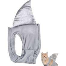 Chaleco Suave y Divertido con Aleta de tiburn para Perro, con Aleta Vertical, cmodo y Bonito Disfraz para Halloween, Disfraz para Perro, de tiburn para Halloween, Disfraces para - Gris - Ver 2
