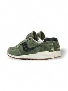 Saucony Shadow 5000 男女休闲运动鞋 轻便减震透气网眼鞋面缓震防滑柔软亲肤易清洁厚底拼色标志健身跑步街头旅行日常绿黑色 S70665-69 - 黑/綠 - 查看 7