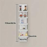 Wall Mounted Bookshelf - PVC Suspended Storage Rack, Smooth Laminated Board, Vertical Display Rack, Suitable For Decoration And Green Plant Display In Living Rooms/Bedrooms/Entrances