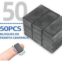 ¡Recomendado50 Imán de Ferrita Rectangular,Tamaño 20X10X5mm,fáciles de Transportar Imanes Potentes,Imanes magnéticos para Nevera,adecuados para pizarras Blancas, colocación de Herramientas, etc.¡Top de Temporada - 1 - Ver 2