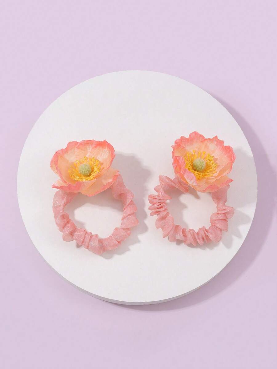 زوج من أربطة الشعر الحمراء الأنيقة والحيوية والجميلة متعددة الاستخدامات للنساء، مناسبة لمناسبات متنوعة، حاملات ذيل الحصان، أربطة الشعر، أشرطة المطاط للشعر، حبال الشعر