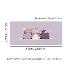 5pcs Cute Kitten Extra Large Mouse Pad, Gaming Desk Mat, Big Keyboard Pad, Washable, Non-Slip Rubber Base, Stitched Edge, Gift Mouse Pad, Desk Protector, Study Pad, Multiple Sizes Available, Computer Keyboard Mat, Laptop Pad Desk Accessories Office Supplies Office Office Desk Accessories Mousepad Mouse Pad For Desk - Five Cute Kittens - View 16