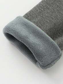 Balabala Tween Boys' Thermal Lined Pants 2025 Fall/Winter, Warm Sleepwear - Dark Gray - View 6