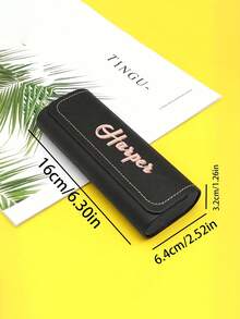 1pc Customized Glasses Case - Personalized Name Engraved, Pu Material Glasses Storage Box, Elegant Cursive Script, 3 Colors (Pink/White/Black), Durable Scratch-Resistant Material, Pressure-Proof Portable Design For Oversized Frames - Unisex Gift For Women & Men, Sports, Daily Use