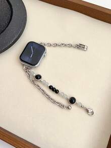 مناسب لسلسلة ساعات 1/2/3/4/5/6/7/8/9/10/SE/Ultra بمقاسات 38مم 40مم 41مم 42مم 44مم 45مم 49مم، تصميم دقيق وأنيق وعصري وبسيط، سوار نسائي مميز للصيف، هدية عطلة