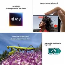 Apple A+级二手苹果iPhone 16，原装正品，近乎全新（99%新）；手机和保护壳均包含在内。 - 白色 - 查看 9