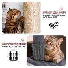 Cat Tree, 34 Inch Cat Tree Tower With 2 Cat Condo, Cat Tower With Scratching Post & Sisal-Covered Scratching Board, Cat Climbing Tower, Cat Tree For Indoor Cats - 深灰色 - 查看 5