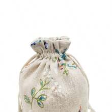 5pcs/10pcs, Burlap Bag (13cm*18cm/5.12in*7.09in), Drawstring Gift Bag, Jewelry Packaging Bag, Wedding Gift Bag, Wedding Decor, Party Gift Bag, Birthday Gift Bag, Party Favors, Birthday Decor, Party Gift Decor, Party Supplies - Khaki - View 5