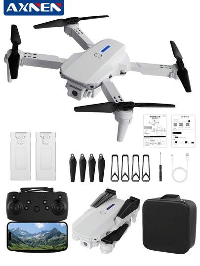 AXNEN 2025 New E88 Quadcopter Drone, A Drone With A Camera, Equipped With A 720P HD Camera, FPV Transmission Remote Control, Optical Flow Hovering, One-Key 360° Flip, Easy Stunt Performance, Is Also Easy For Beginners To Master, Making It The Perfect Gift For Halloween And Christmas.