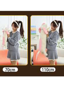 70厘米/110厘米可爱毛绒狗狗玩偶 - 柔软蓬松的填充玩具，送给爱狗人士的完美礼物，儿童房的绝佳装饰品，特别的生日、节日、派对、感恩节、圣诞节、情人节礼物 - 彩色 - 查看 9