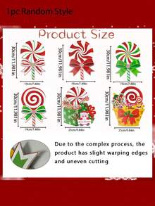 6 pièces - Décorations de Noël en bonbon, panneaux de jardin extérieur en plastique en forme de sucette menthe poivrée avec piquets pour la décoration extérieure de Noël, allée, pelouse - Multicolore - Voir 5