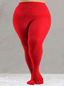 1 para cukierkowych damskich rajstop plus-size, supermiękkie, jednokolorowe, półprzezroczyste rajstopy, pończochy poliestrowe z wysokim stanem, rozmiary: XS-XXXL, 10 kolorów do wyboru, odpowiednie do codziennego użytku, wygodne