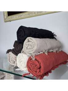 Kit Of 2 Blankets For Giant Luxury Sofa 120x210 Decorative Protective Sofa Cover - 淺粉色 - 查看 2