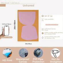 Set Of 3 Color Block Prints, Pink Orange Geometric Abstract Colorful Wall Art Set Gallery Wall Prints Stylish Bedroom Art, Canvas Poster Wall Art, Optional Frame, Wall Art With Frame