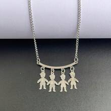 Daughter Girl Pendant Necklace In Stainless Steel Does Not Darken Can Get Wet - 4 Anak laki-laki - View 7