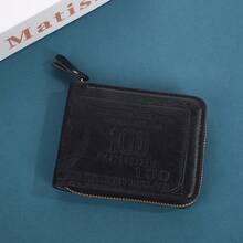 Carteira Masculina, Fashionável, Retrô, Casual, Bolsa de Moedas de Alta Qualidade e Grande Capacidade com Vários Compartimentos em Estoque, Carteira de Moedas Ultraleve, Popular, Bolsa com Zíper Curto, Presente Ideal para Homens