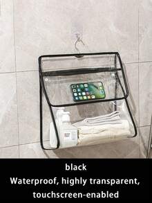 1 件防水浴室悬挂式收纳袋，壁挂式淋浴衣物收纳袋 - 彩色 - 查看 12