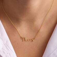 Name Necklace Gold, Sterling Silver Signature Necklace, Signature Necklace ,Dainty Name ,Custom Name Jewelry, Mother Day Gift, Christmas Gift - Multicolor - View 7