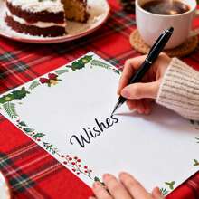 Christmas Stationery Paper 20pcs Merry Christmas Letter Writing Notepaper Holiday Letterhead Sheet For Notes Greeting Cards Invitations Office School Printing