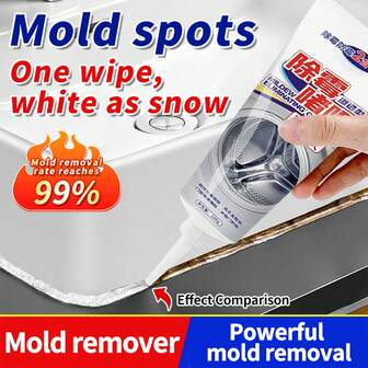 1/2-3 piezas Gel quitamanchas de alta eficiencia, sellador antimoho de uso múltiple, se usa ampliamente en lavadoras, inodoros, fregaderos, cocinas, zócalos y otras grietas para eliminar el moho y el moho, con excelentes resultados