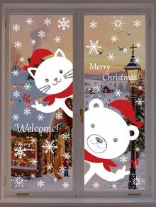 Christmas Window Clings, Snowman Window Decals, Christmas Glass Window Stickers, Winter Holiday Decoration - Multicolor - View 17