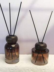 1 Chai đựng tinh dầu có nắp gỗ sồi, hộp đựng máy khuếch tán hương liệu kèm 5 que mây - Nhiều màu - Xem 7