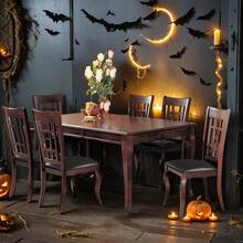 4/6 件 PU 皮革椅套，易于清洁的防水弹力椅子保护套，纯色可选，适用于客厅、餐厅和其他家具装饰 - 彩色 - 查看 7