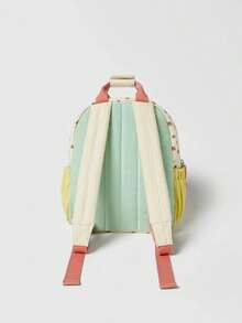 Custom Embroidered Strawberry Print Mini Backpack For Girls, Lightweight Casual Daypack, Fashion Color Block Travel Bag, Stylish Daily Rucksack, Portable Small Shoulder Backpack For Kids - Multicolor - View 9