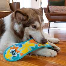 Outward Hound Tough Skinz Durable Squeaky Dog Toy With Two Tough Layers, Snake, Blue, Large - ColorE - 查看 6