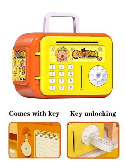 Children's ATM Cash Box, Cartoon Key Astronaut/Bear/Pony Bank, Creative Storage Box, Kindergarten Children's Birthday Gift Toys, Key Storage Cabinet