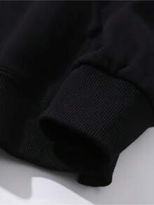 Men's Detroit Logo Graphic Hoodie - Heavy-Duty Pullover Sweatshirt With Kangaroo Pocket, Loose Fit Hooded Sweatshirt For Casual Wear, Car Enthusiast Outfits (Motor City Design) - Machine Washable Detroit-Themed Apparel - 黑色 - 查看 3