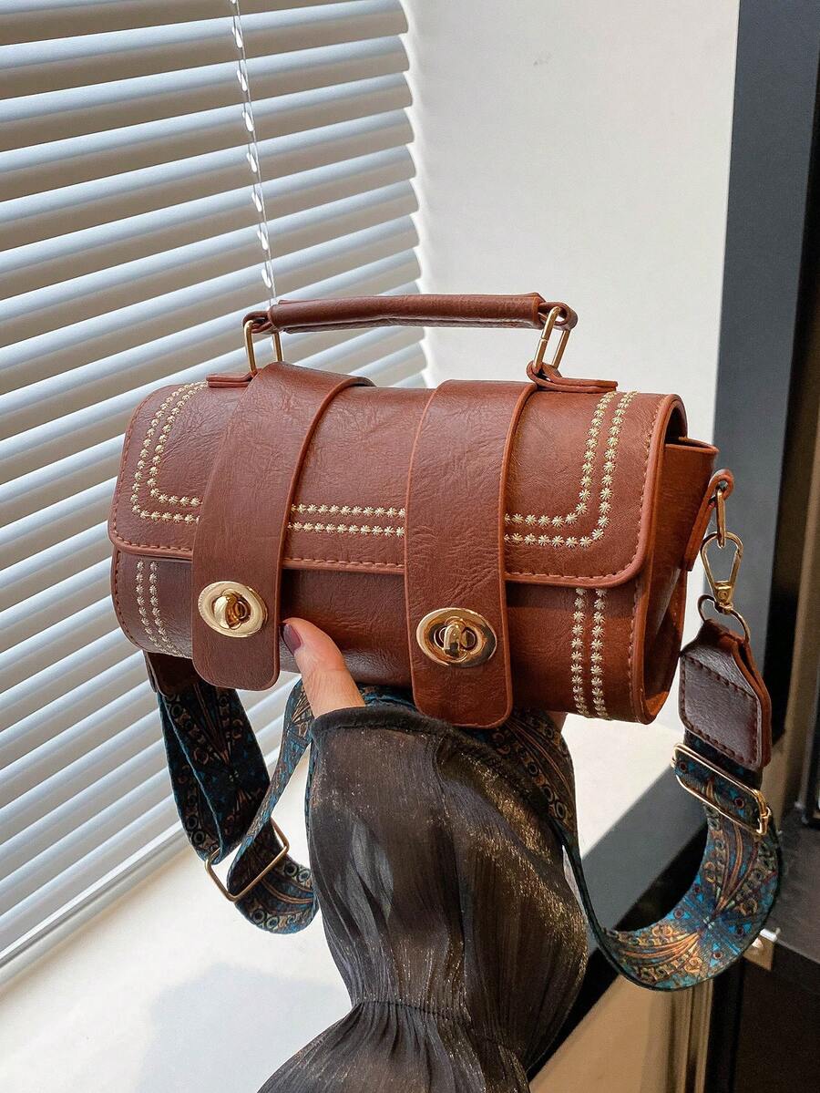 1 pièce Mini sac à main rétro en forme de baril pour femmes, convient pour un usage quotidien